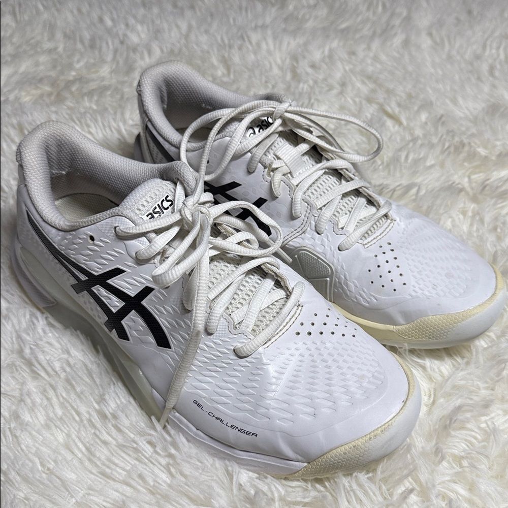 ASICS Gel-Challenger White and Black Tennis Shoes
